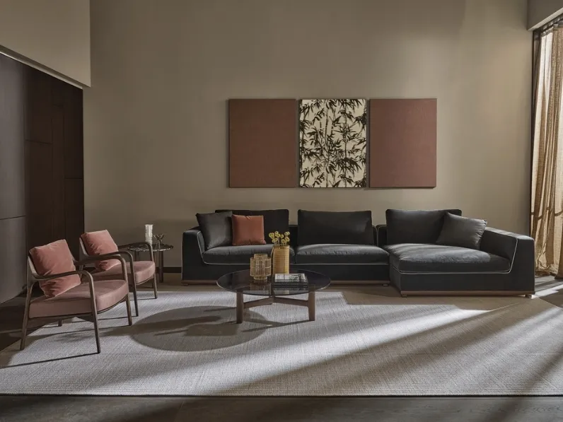 Divano con penisola Kirk di Porada