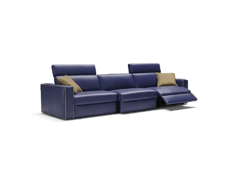 Divano relax lineare in pelle Kuby di Egoitaliano