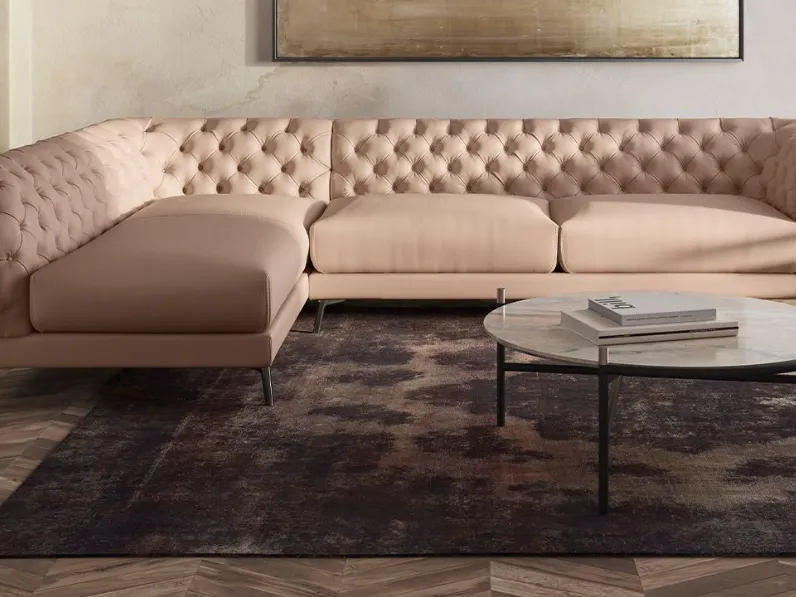 Divano angolare in pelle La Scala di Natuzzi