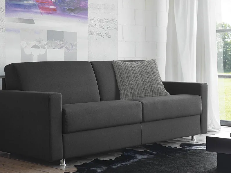 Divano letto lineare Lampo in tessuto di Milano Bedding