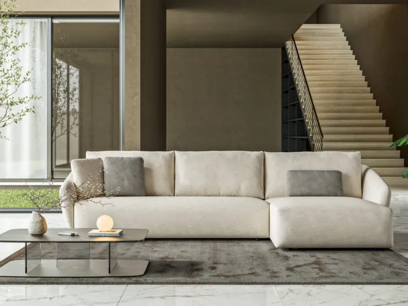 Divano con penisola Land di MorbidLine Salotti