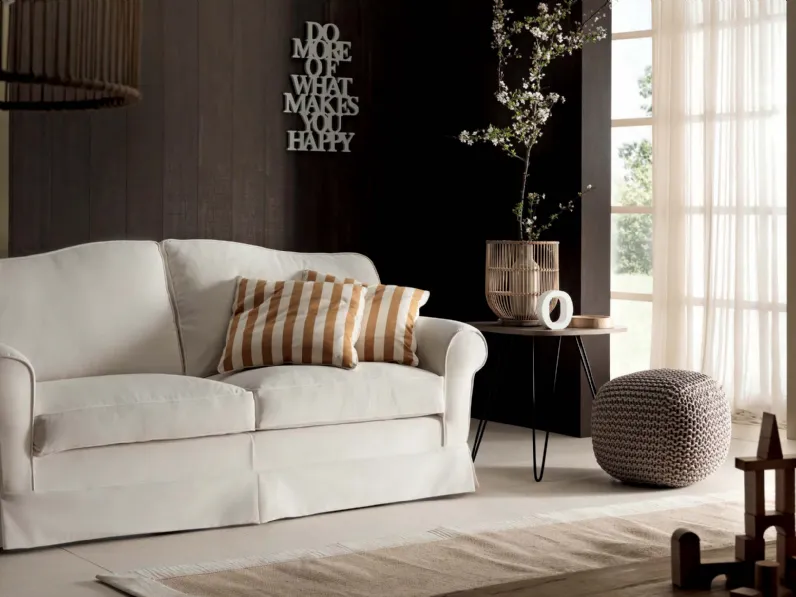 Divano lineare Latte di TreCi Salotti