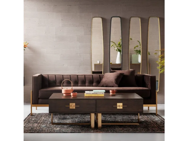 Divano lineare in tessuto Loft di Kare Design