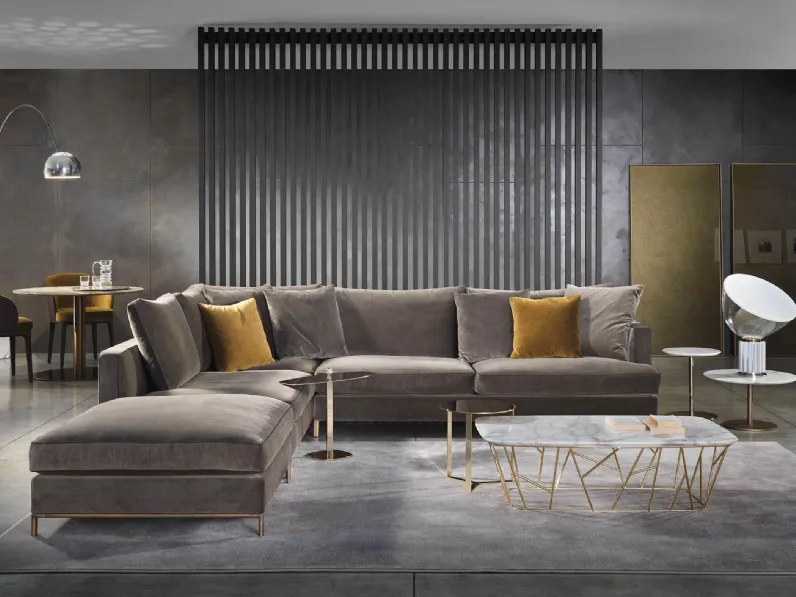 Divano angolare in velluto Loft di Marelli