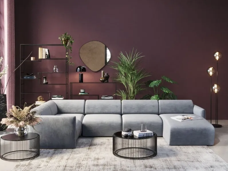 Divano con penisola Lucca di Kare Design