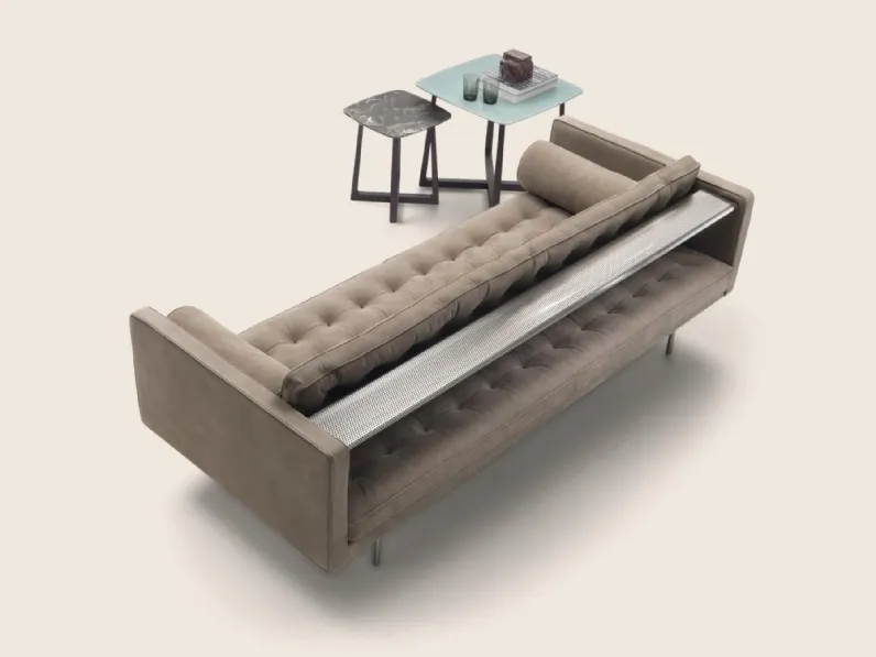 Divano lineare in pelle Magister di Flexform