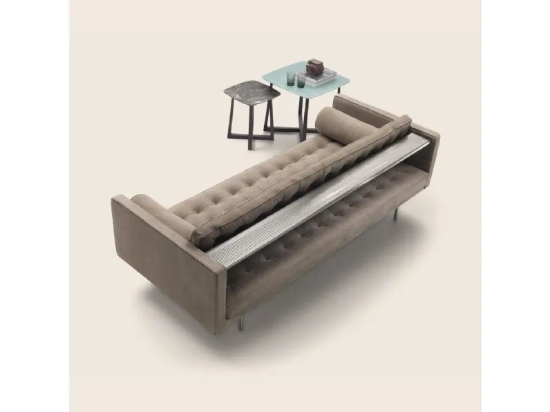 Divano lineare in pelle Magister di Flexform
