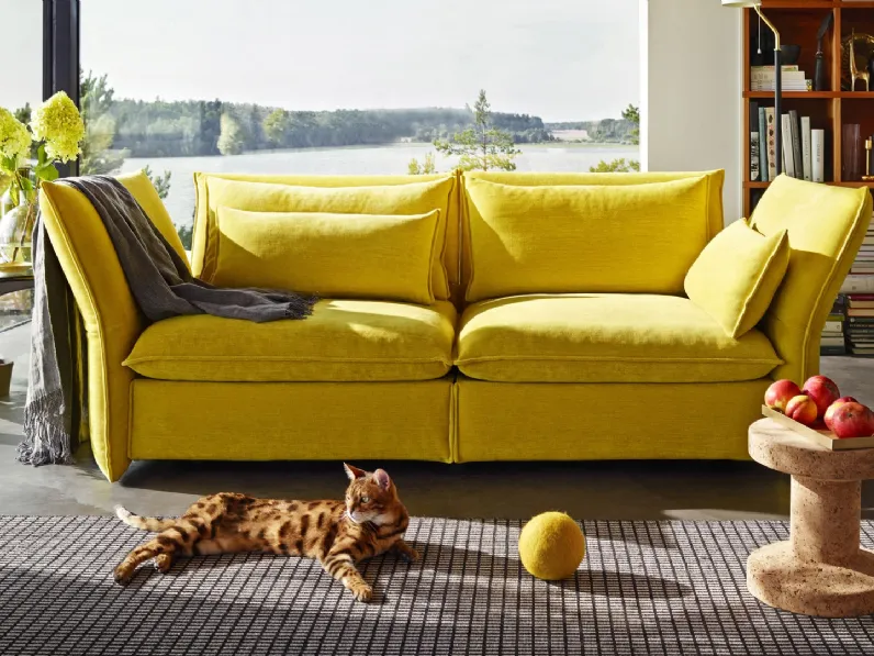 Divano lineare a tre posti in tessuto Mariposa di Vitra