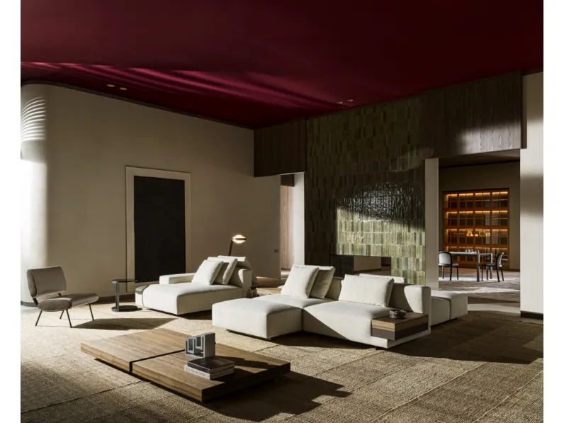 Divano con penisola Marteen di Molteni & C