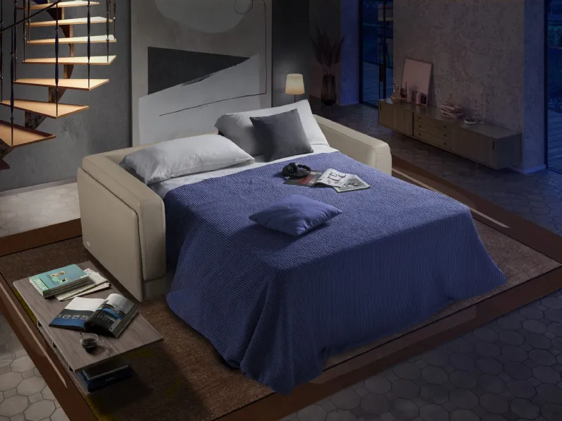 Divano Letto in pelle Massimo de Il Benessere