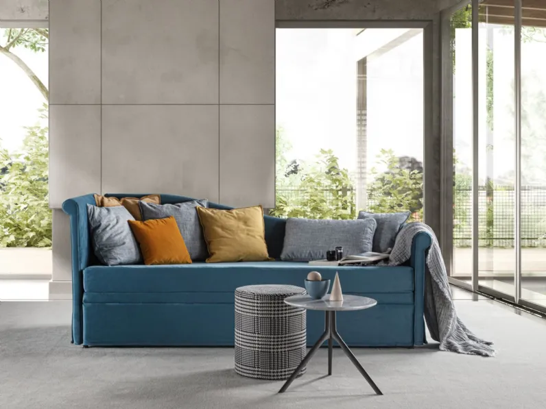 Divano letto lineare in tessuto Matthew di Flexstyle