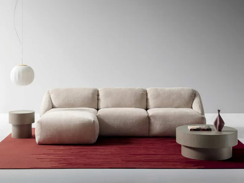 Divano in tessuto con penisola Mellville di Ditre Italia