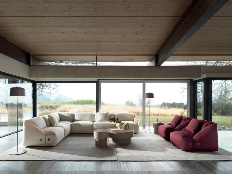 Divano angolare in tessuto Mellville di Ditre Italia