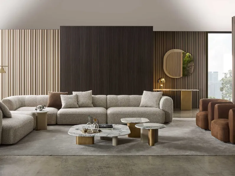 Divano angolare in tessuto Milo di Marelli