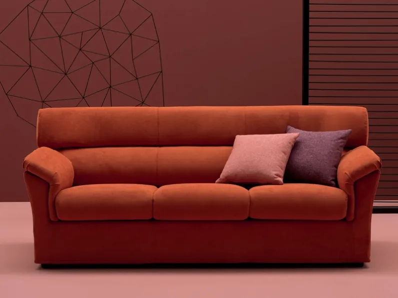 Divano lineare in tessuto Minimò di Rigosalotti