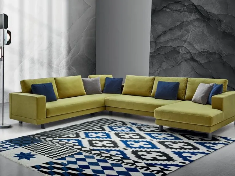 Divano angolare con penisola Mito di Divanidea