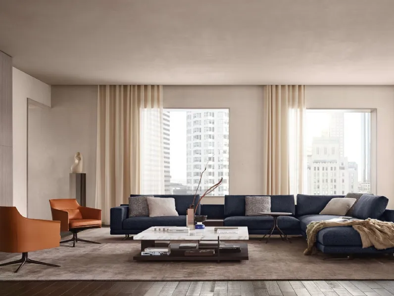 Divano Mondrian in tessuto di Poliform