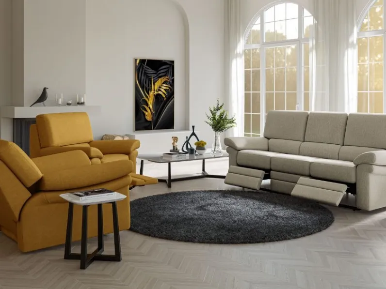 Divano relax lineare Havana di MorbidLine Salotti