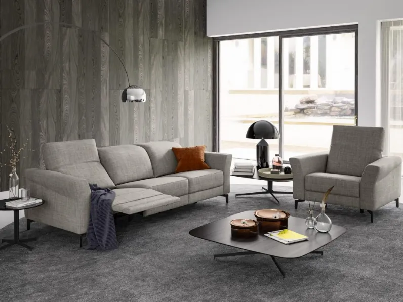 Divano relax lineare Wilson di MorbidLine Salotti