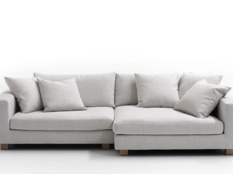 Divano in tessuto con penisola Nebula Light di Moroso