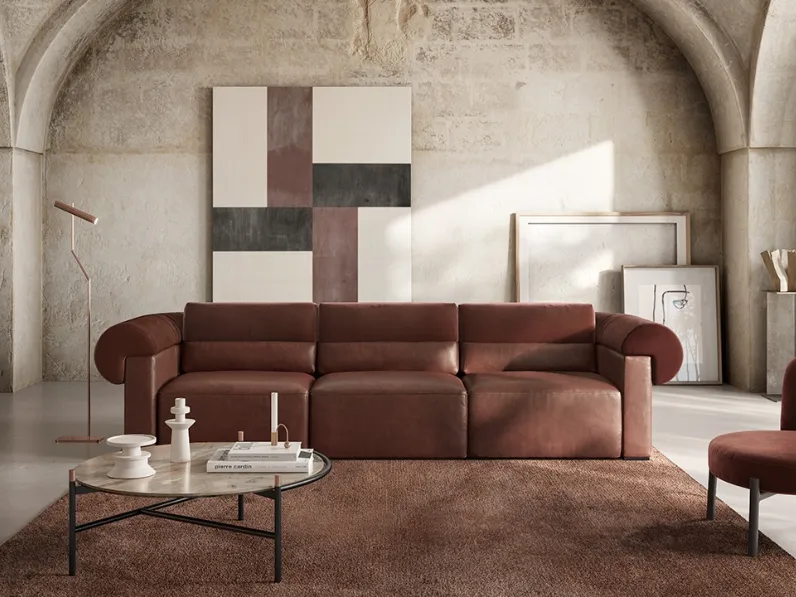 Divano lineare New Classic di Natuzzi