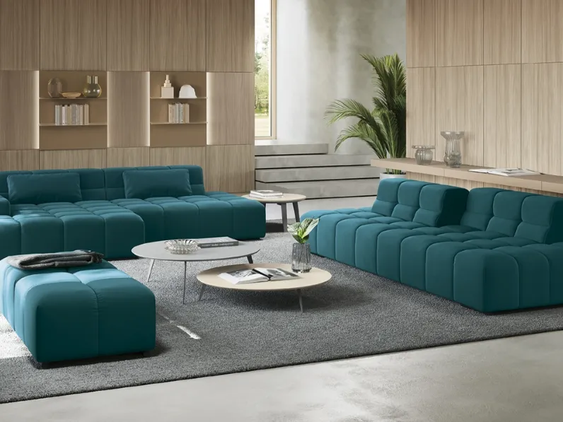 Divano modulare in tessuto con penisola Navigli di Febal Casa