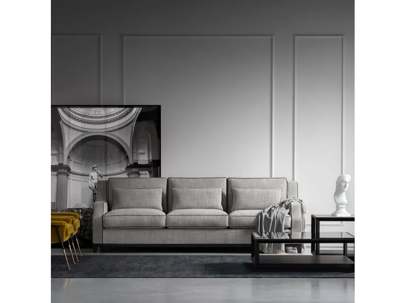 Divano a tre posti in tessuto Neri di Tosconova