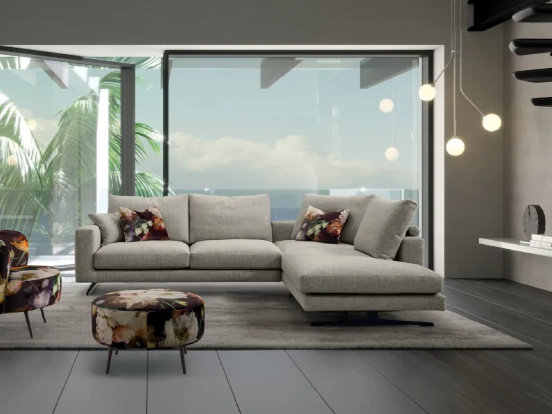 Divano ad angolo in tessuto New York di Valmori