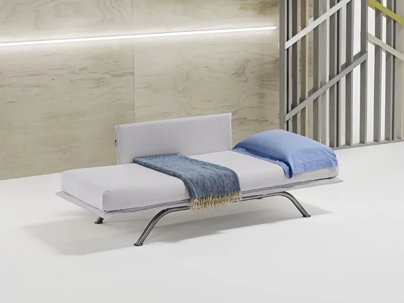 Divano letto singolo in tessuto grigio Nicla di Dienne Salotti