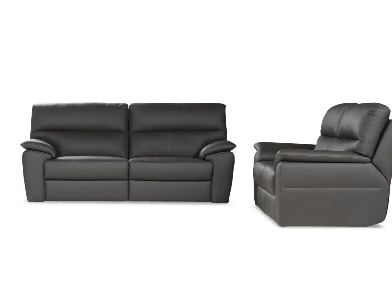 Salotto relax Detroit in pelle di Nicoletti Home