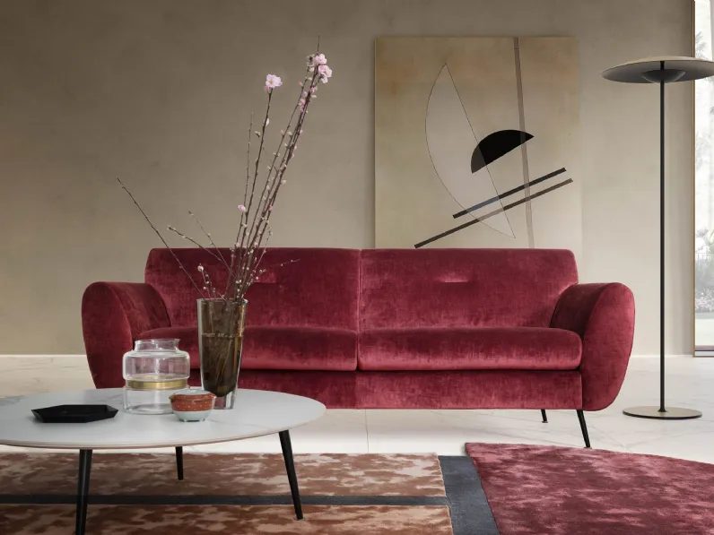 Divano vintage in tessuto dalle dimensioni compatte Olive di Estel