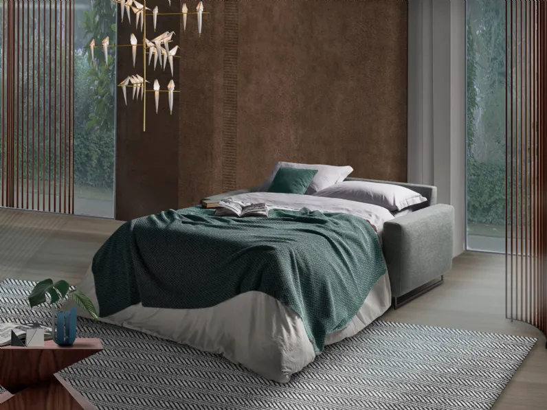 Divano Letto lineare in tessuto Oliver di Vitarelax
