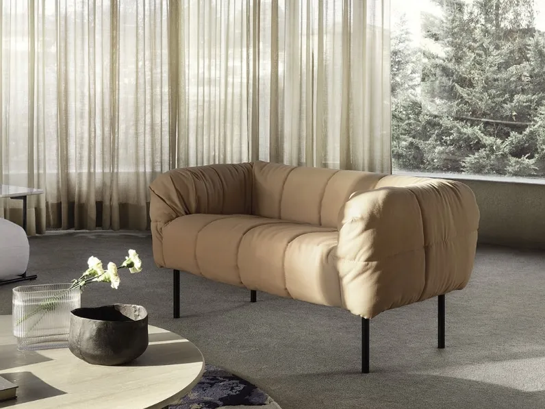 Divano lineare in tessuto Pecorelle sofa di Arflex