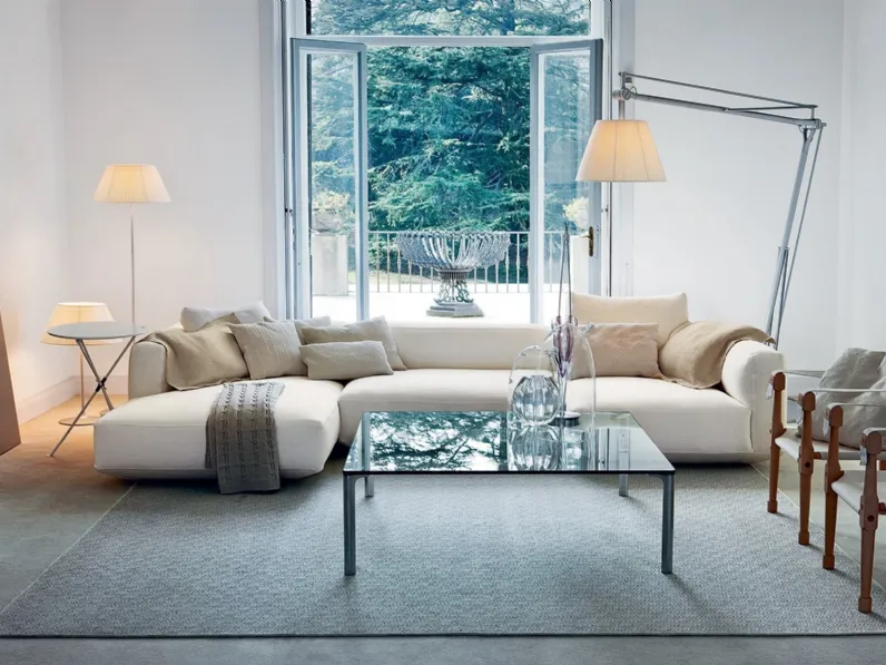 Divano con penisola Pianoalto di Zanotta