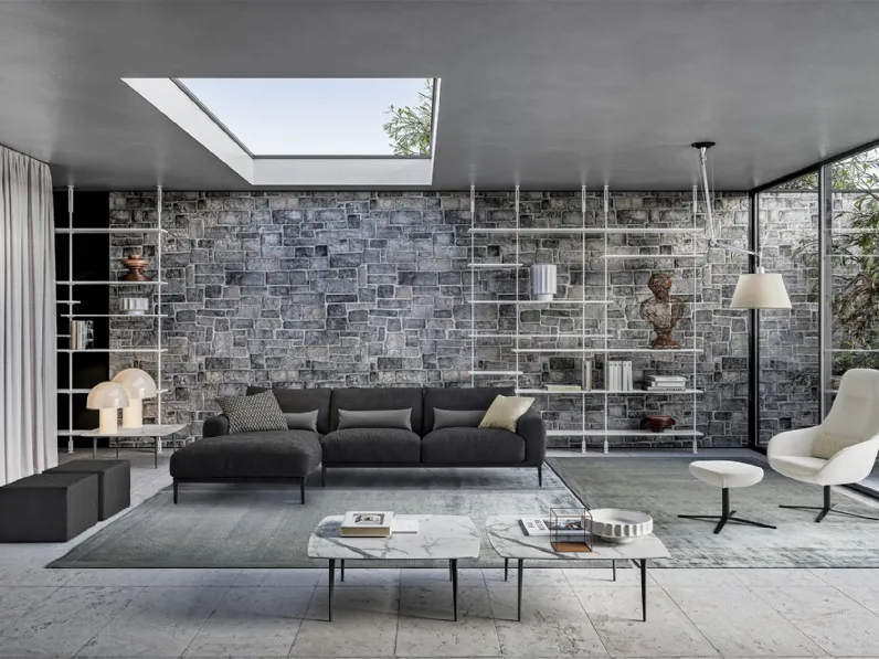 Divano con penisola Piumotto di Confort Line