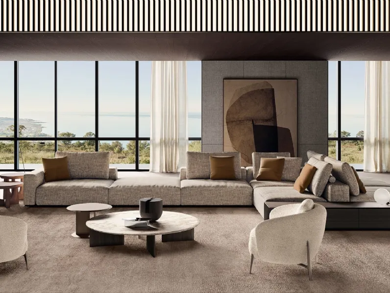 Divano angolare Westside di Poliform