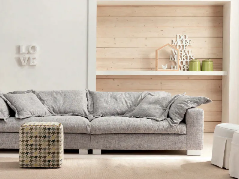 Divano lineare Polvere di TreCi Salotti