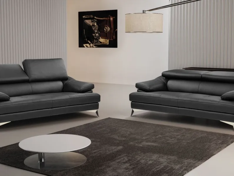 Divano in pelle Gaia di Polyformitalia 