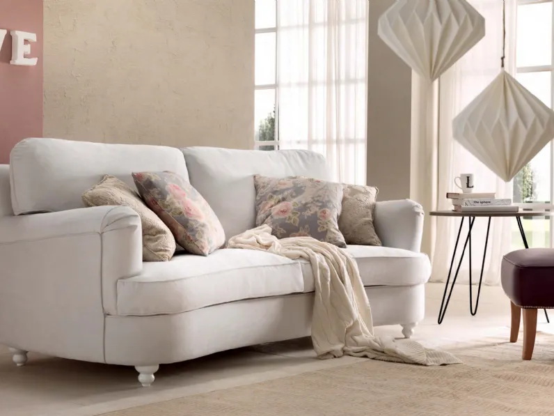 Divano lineare Porcellana di TreCi Salotti