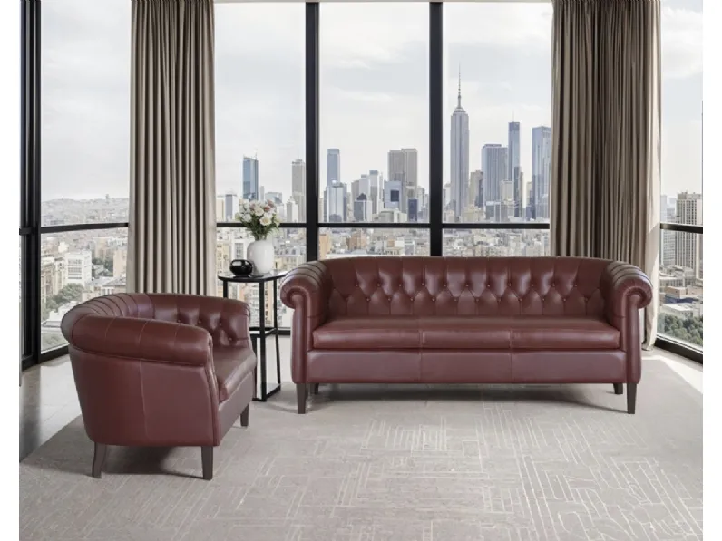 Salotto in pelle Princeps di Bruma