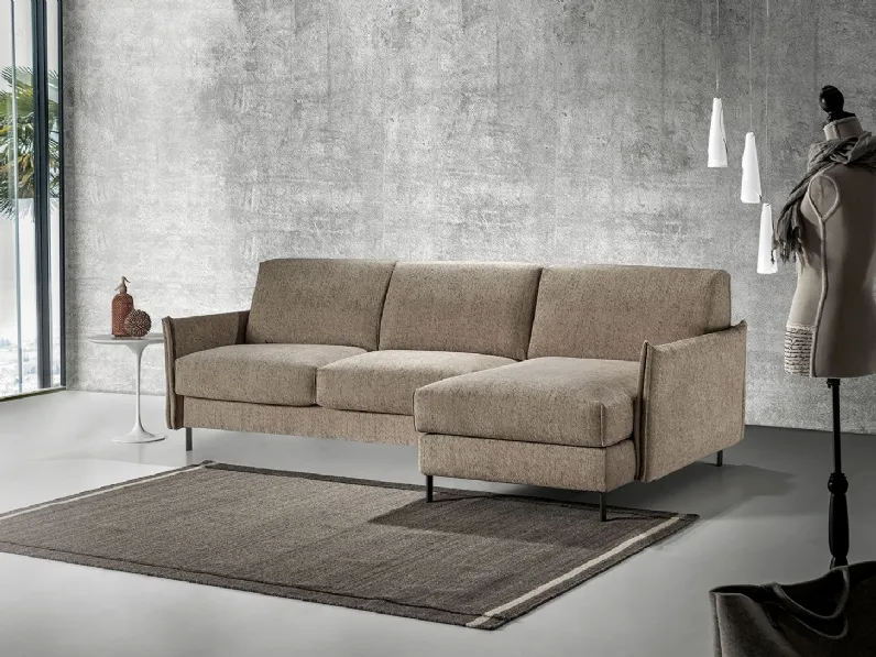 Divano Letto in tessuto con penisola Reed di Excò
