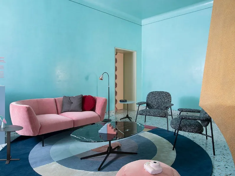 Divano lineare in tessuto Rendez-Vous di Saba