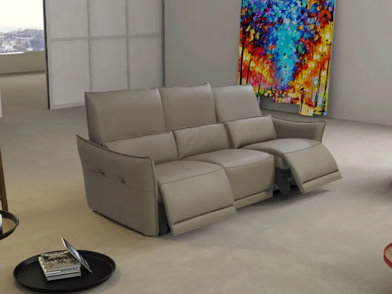 Divano relax lineare in ecopelle Riva di Polyformitalia 