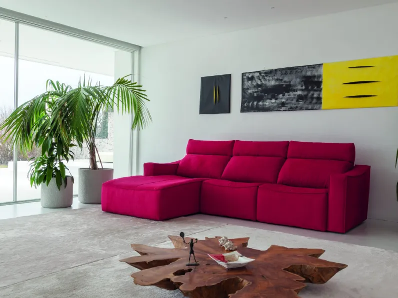 Divano con penisola Sabik di Fabbri Salotti