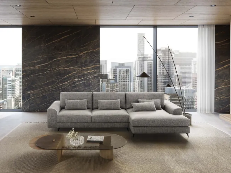 Divano con penisola Scarlet di Rizzetto