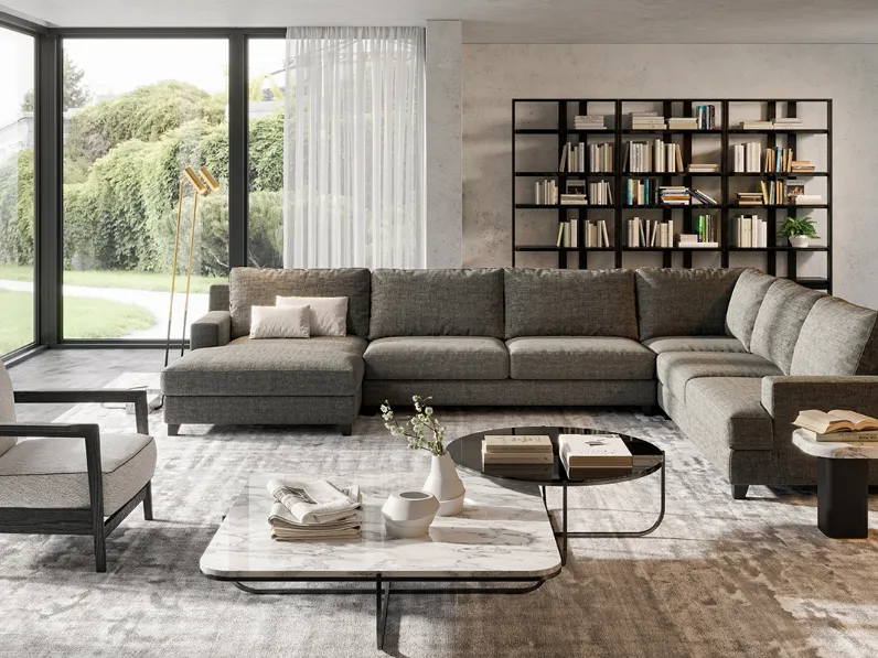 Divano con penisola Senza Tempo di Vibieffe