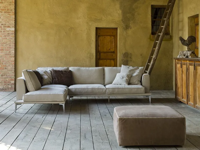 Divano angolare in tessuto Sherwood Pizzicato di Flexstyle