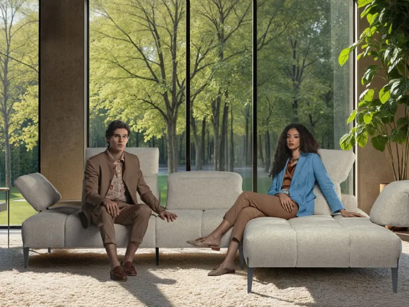 Divano con penisola Skyline di Calia