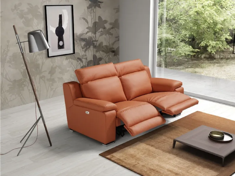 Divano in pelle con movimento relax Primula di Sofangel