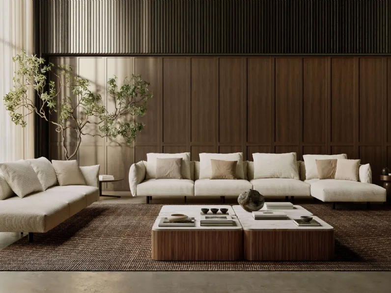 Divano con penisola Soffio di Lema